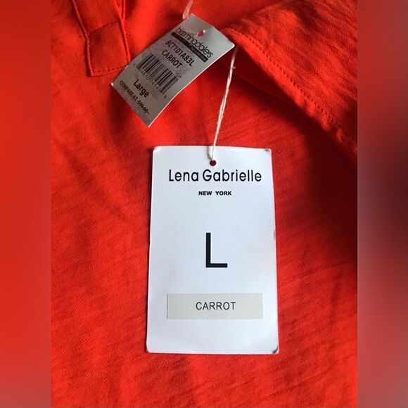 NWT … LENA GABRIELLE “Size: L” Carrot Blouse / Top - Picture 8 of 8
